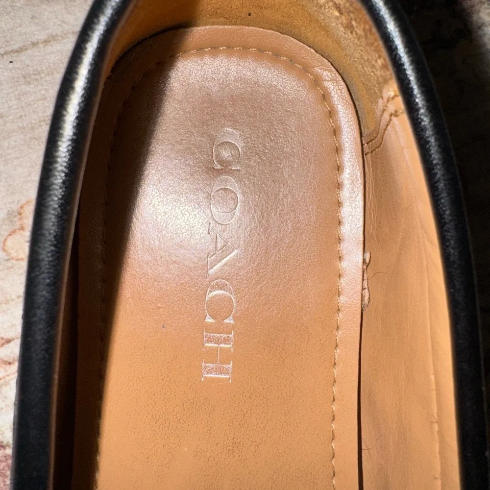 Coach Odette Signature Print Black Loafers
